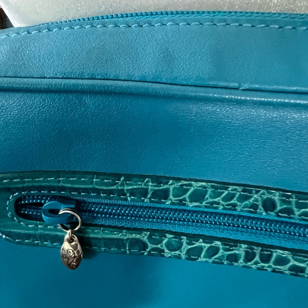 Brighton Teal Crossbody Bag with Heart Buckle Accents - Picture 7 of 14